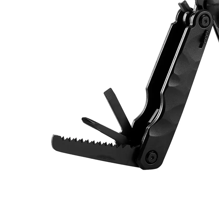 10 in 1 Outdoor Camping Survival Tool Foldable Multifunctional Pocket Scissors(Black)