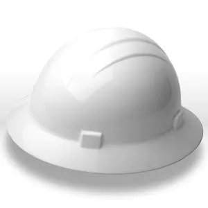19221 ERB Safety Americana Ratchet Safety Helmets,Hard hat,Standard full brim,Polyethylene,White