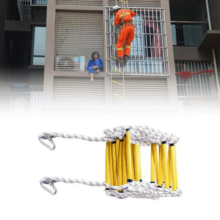 20m Resin Anti-skid Firefighting Rope Ladder Aerial Work Soft Ladder Rescue Ladder
