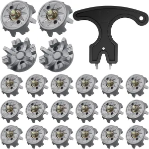 31 Pcs Golf Cleats Set with 30 Spikes and Spanner for Golf Shoes