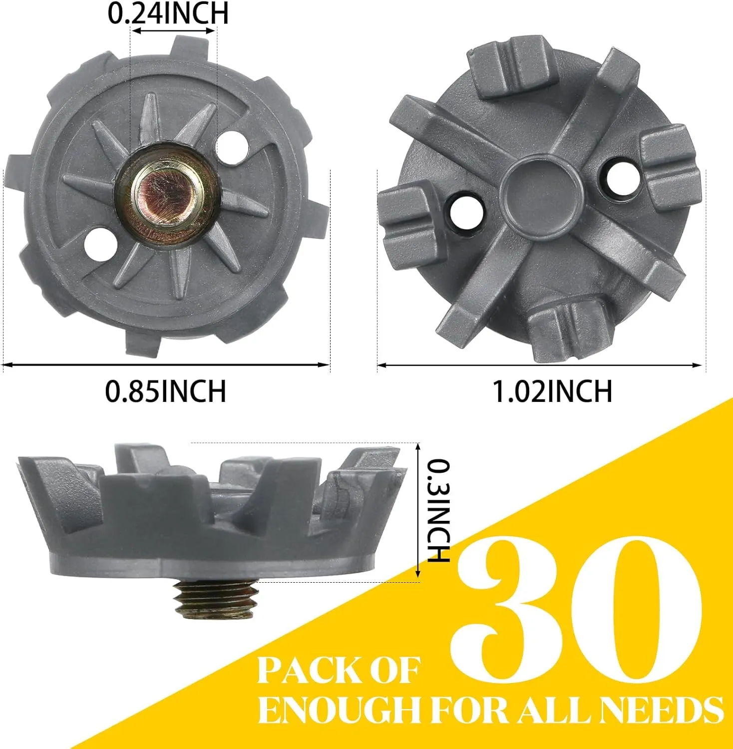 31 Pcs Golf Cleats Set with 30 Spikes and Spanner for Golf Shoes