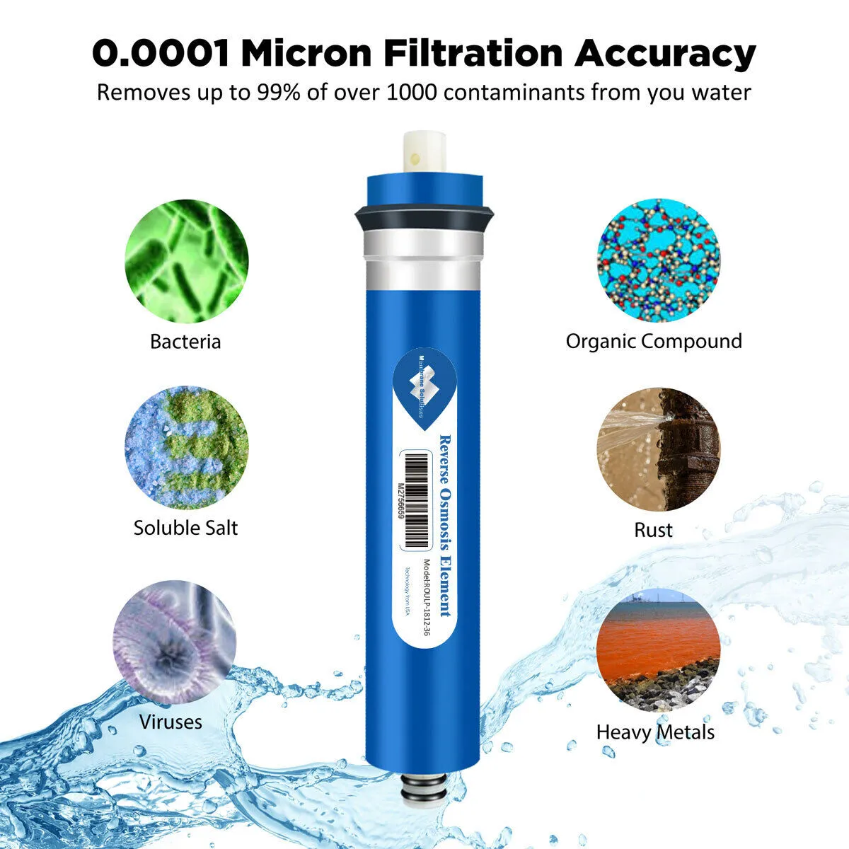 36/50/75/100/150 GPD RO Water Filter Combo Pack for Hydroponic Aquarium Reverse Osmosis System