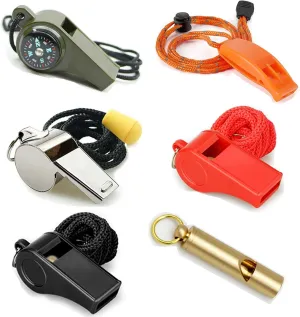 3PCS Loudest Brass Whistle Best Premium Emergency Whistle, Emergency Survival Whistles Loud Safety Whistles for Adults,Outdoor Survival Whistle On Key-Chain or Hang Around Your Neck