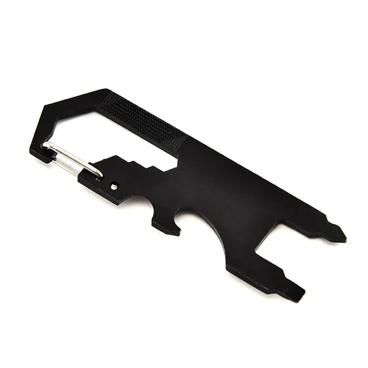 7 in 1 Outdoor Multi-Function Keychain Tool Card(Black)