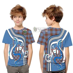 Anderson Modern Tartan Kid T-Shirt with Epic Bagpipe Style