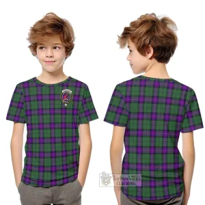 Armstrong Modern Tartan Kid T-Shirt with Family Crest