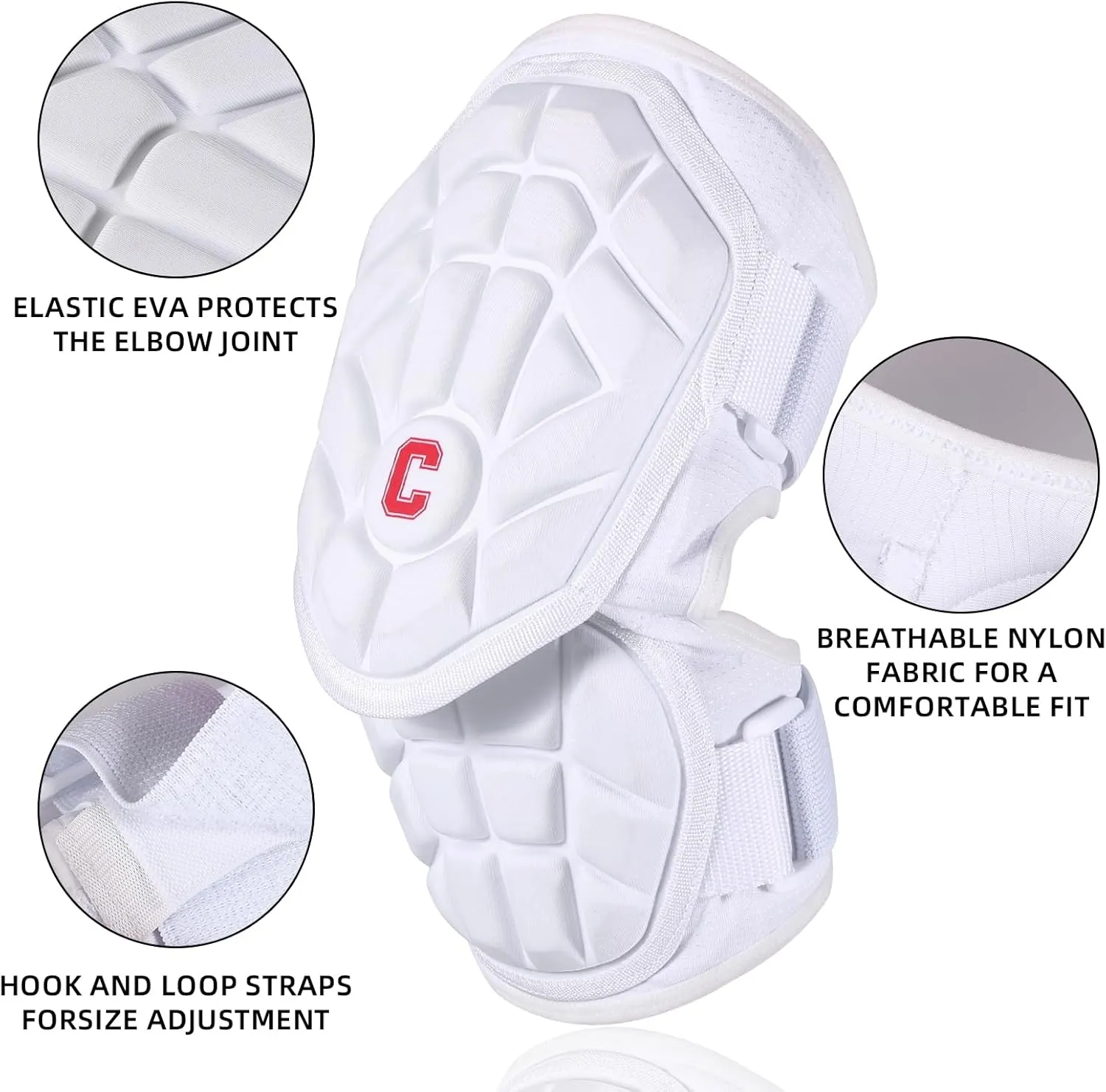 Batter's Forearm Elbow Guards for Baseball and Softball, Elbow Pads for Youth and Adult