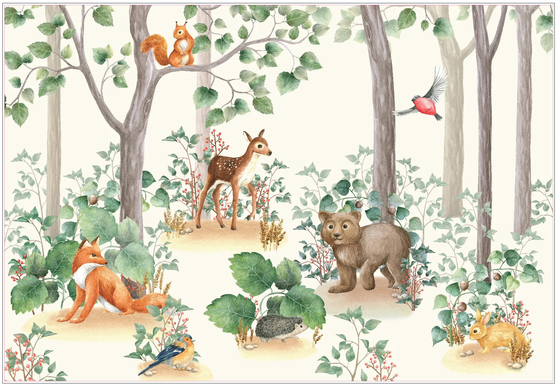 Belles and Whistles Premium Decoupage Rice Paper - Woodland Nursery