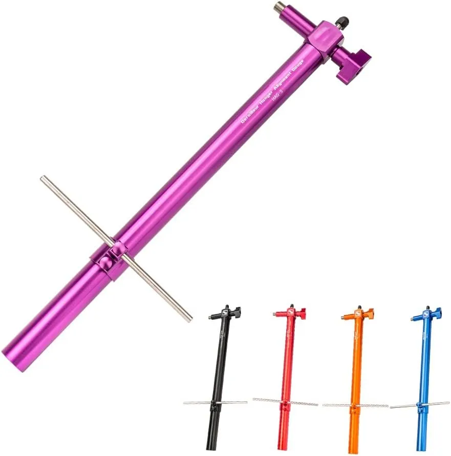 Bike Alignment Tool, Bicycle Derailleur Hanger Alignment Gauge, Aluminum Alloy Ranging Tool Bike Repair Tool Purple