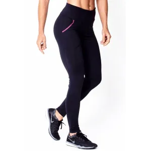 Black With Pink Pocket Legging
