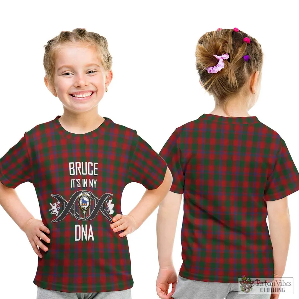 Bruce Old Tartan Kid T-Shirt with Family Crest DNA In Me Style