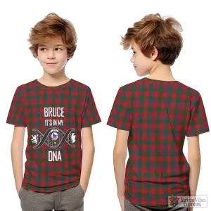 Bruce Old Tartan Kid T-Shirt with Family Crest DNA In Me Style