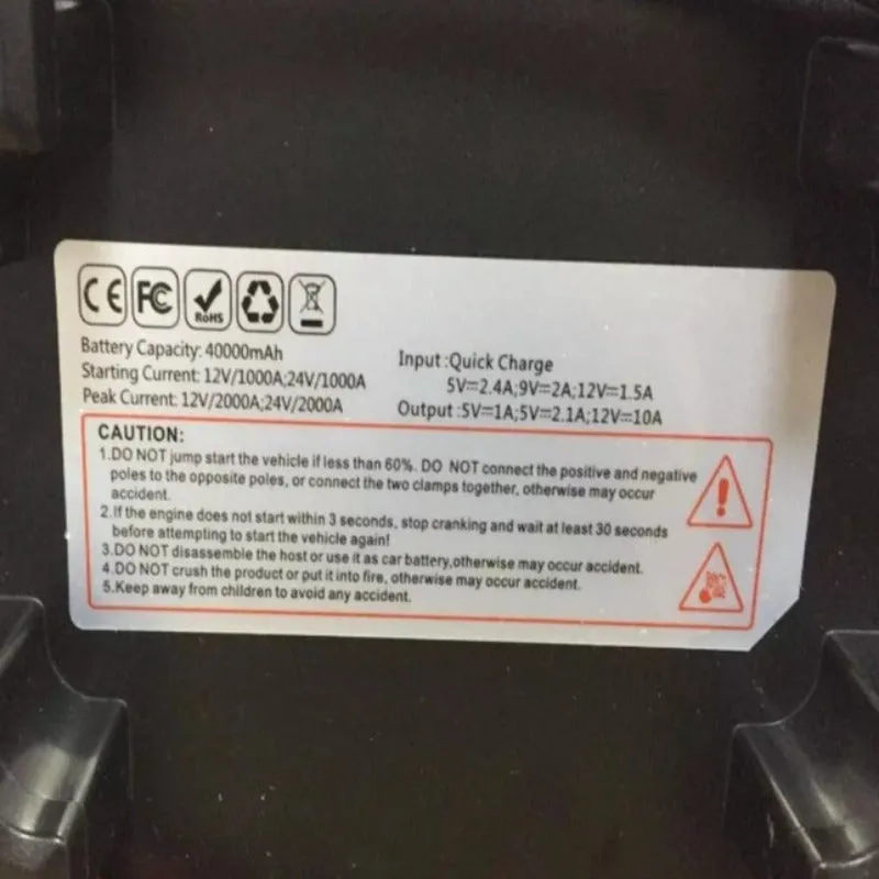 Car Emergency Jump Starter 12v/24v