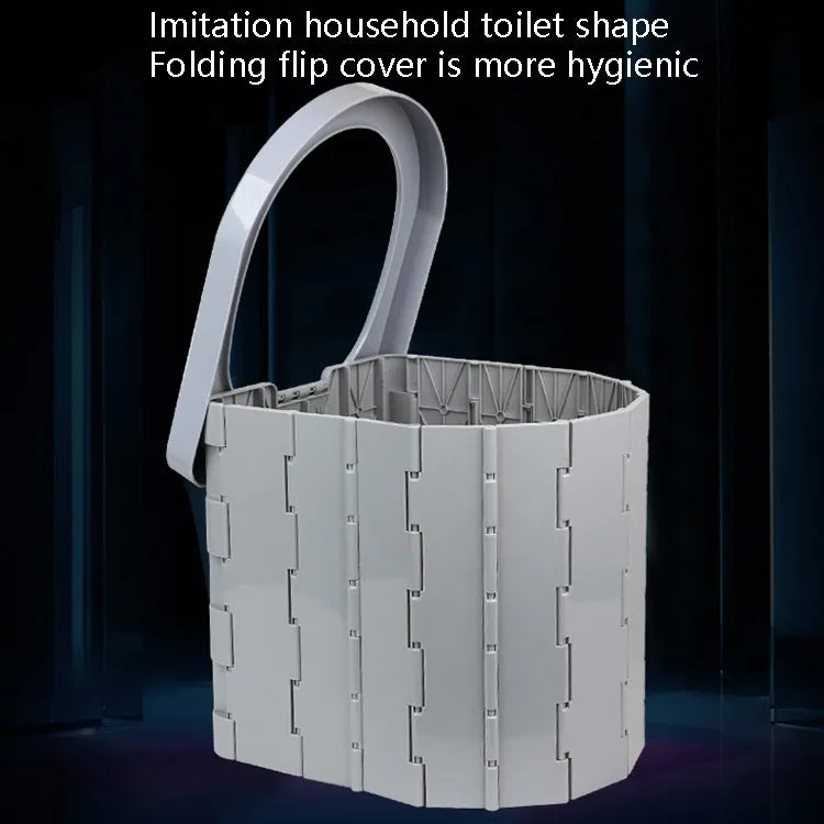 Car Toilet Integrated Portable Folding Toilet Self-Driving Tour Outdoor Camping Toilet(Light Gray)