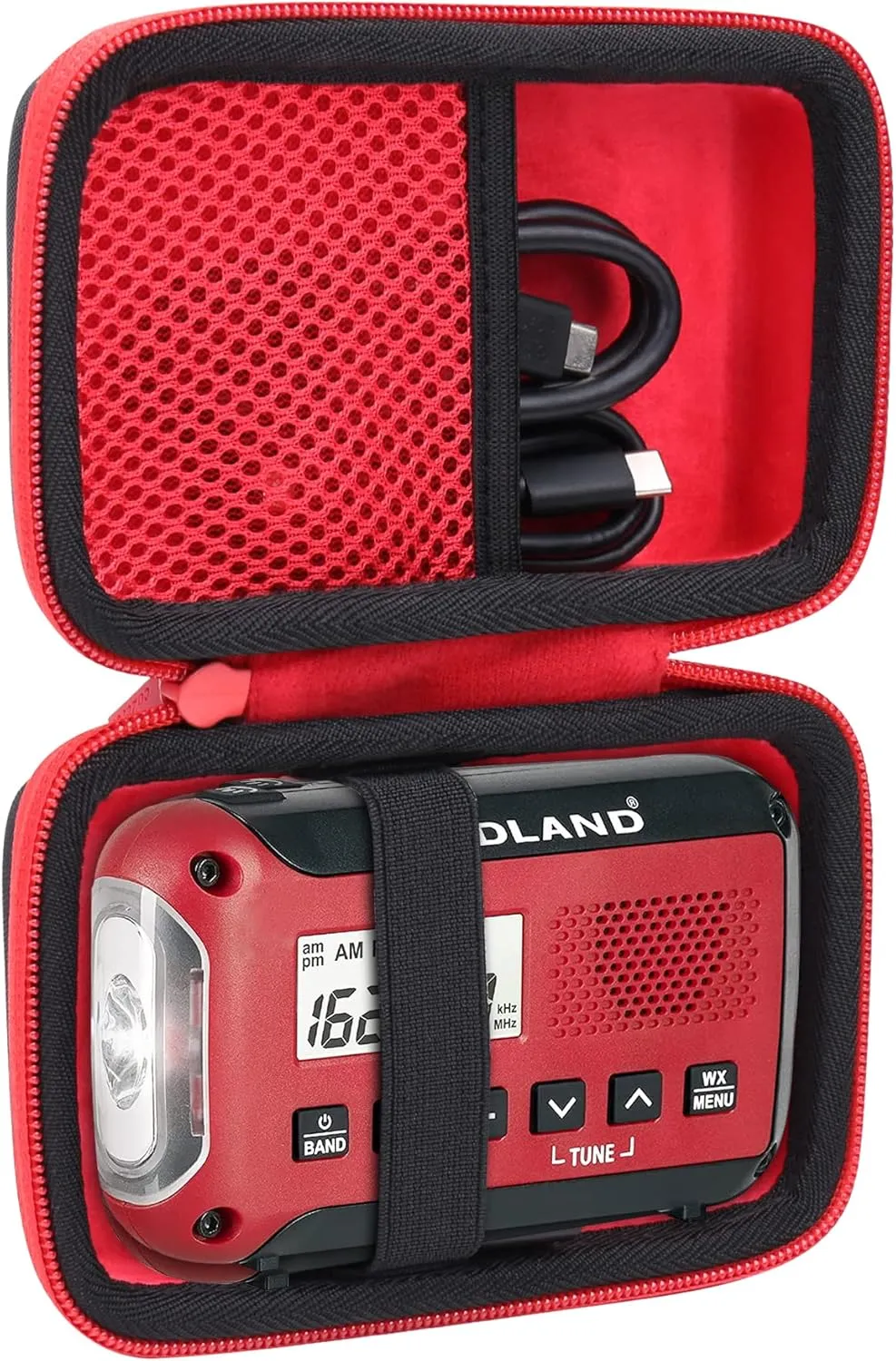 co2CREA Hard Case Replacement for Midland ER10VP Emergency Alert Radio Flashlight