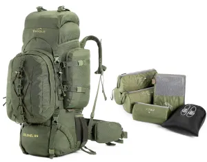 Colonel Pro 95 L Rucksack With Organizer Pack Army Green