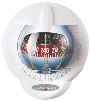 CONTEST 101 SAILBOAT COMPASS - WHITE WITH RED CARD Tactical Compass card