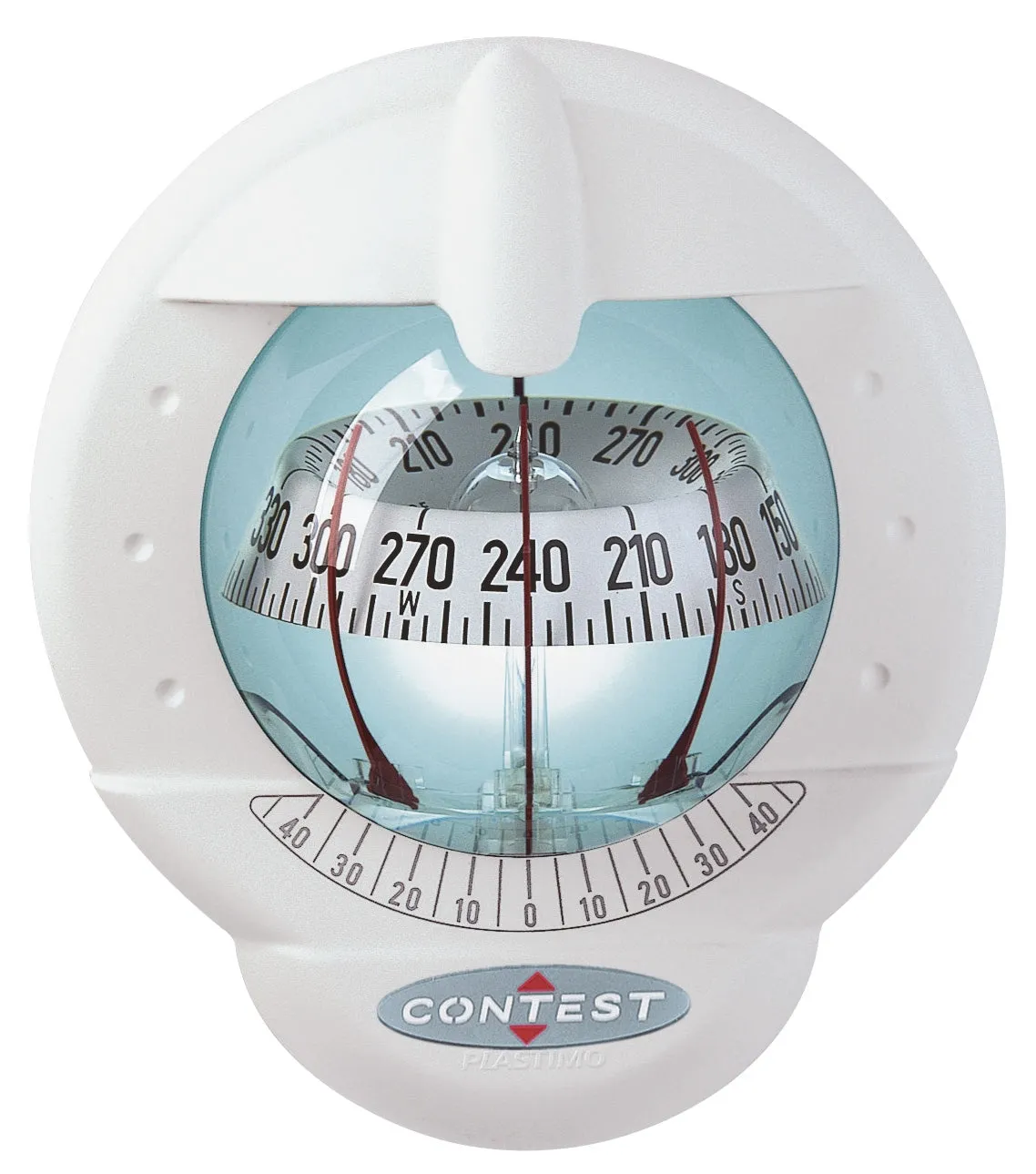 CONTEST 101 SAILBOAT COMPASS - WHITE WITH WHITE CARD