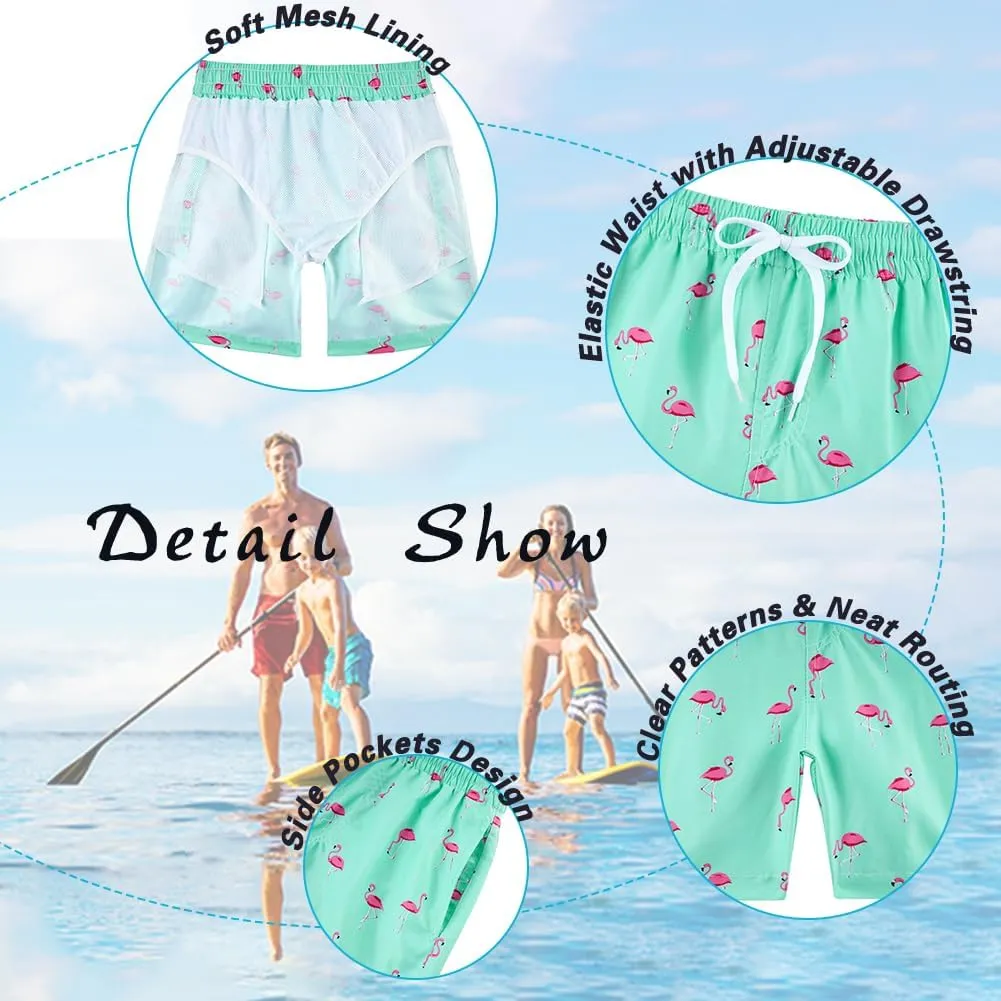 Cozople 7-16T Teen Boys Swim Trunks Quick Dry UPF 50  Swimwear Bathing Suit for Big Boys Beach Swim Boards Shorts