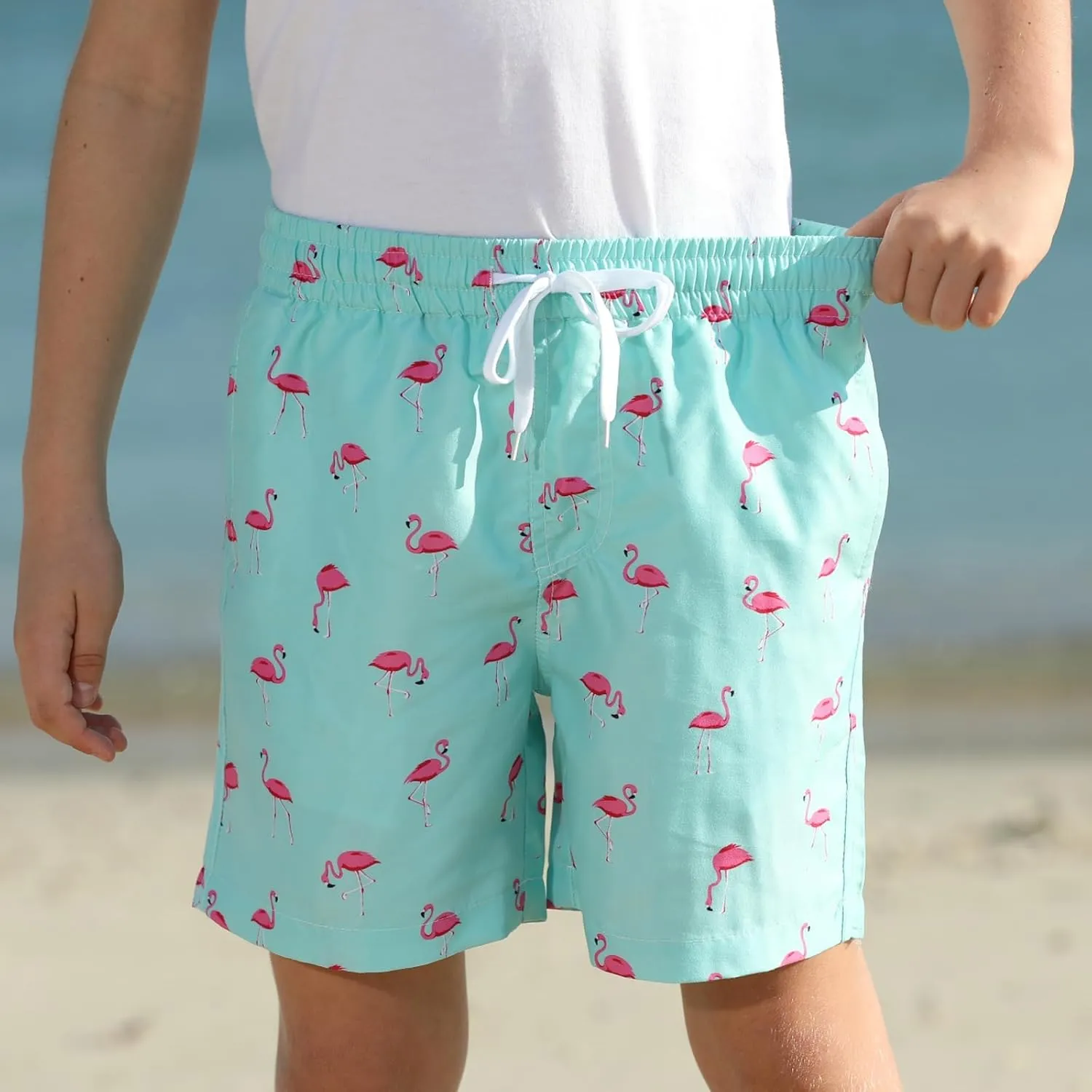 Cozople 7-16T Teen Boys Swim Trunks Quick Dry UPF 50  Swimwear Bathing Suit for Big Boys Beach Swim Boards Shorts