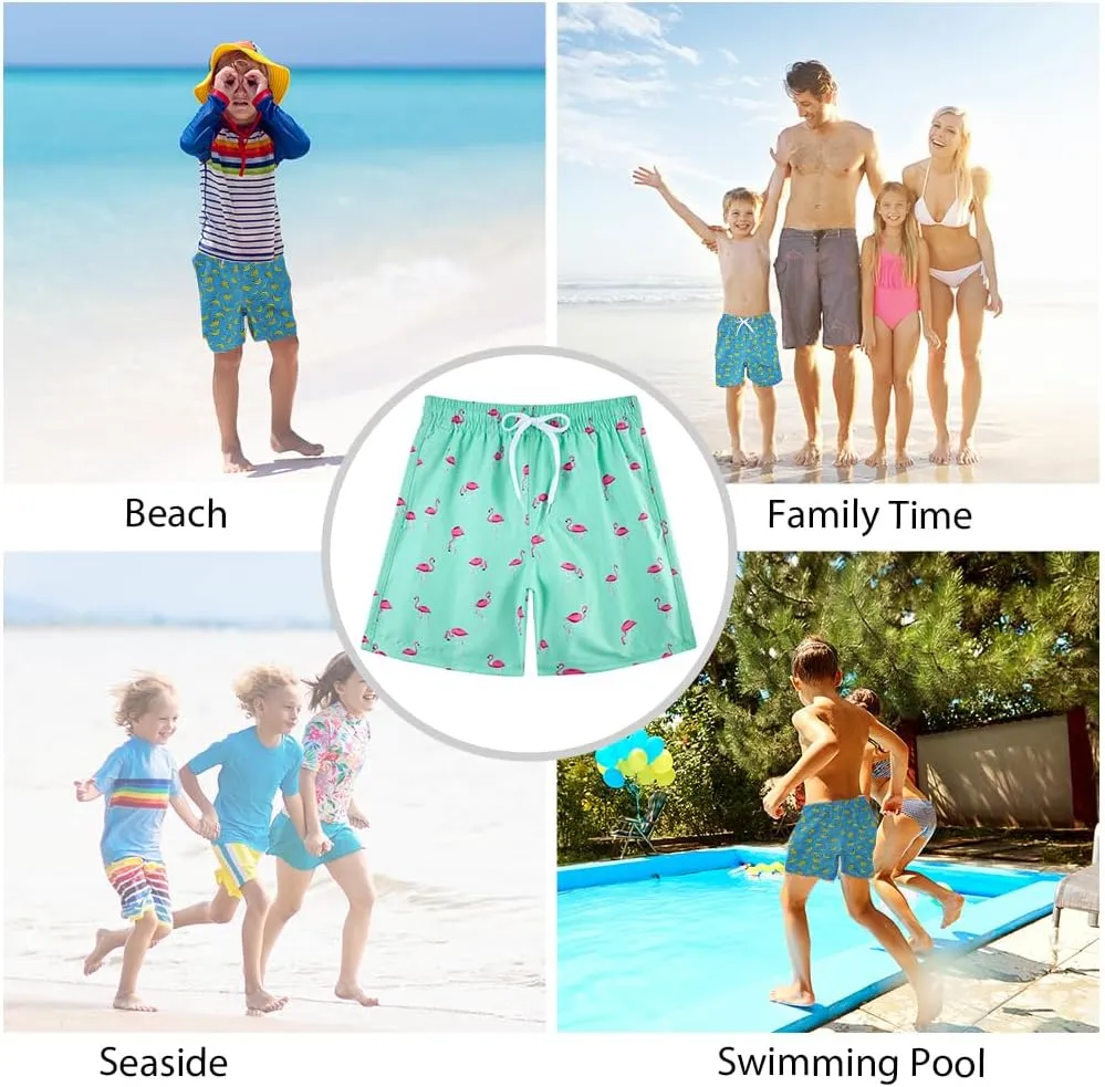Cozople 7-16T Teen Boys Swim Trunks Quick Dry UPF 50  Swimwear Bathing Suit for Big Boys Beach Swim Boards Shorts