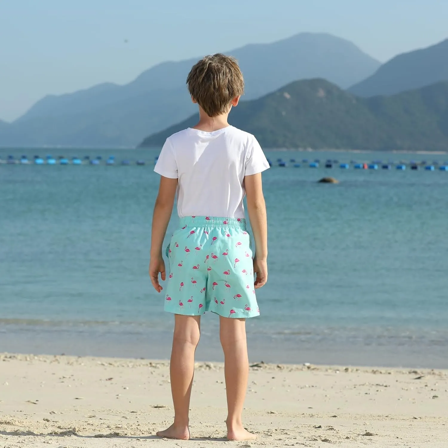 Cozople 7-16T Teen Boys Swim Trunks Quick Dry UPF 50  Swimwear Bathing Suit for Big Boys Beach Swim Boards Shorts