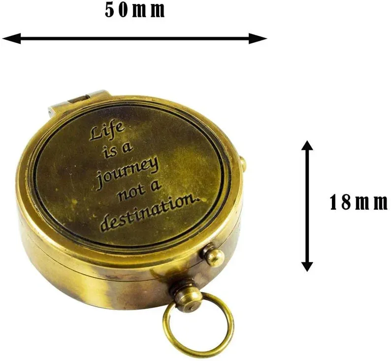 Engraved Compass, Personalized Bronze Compass, Working Compass, Romantic Gift Idea, Anniversary Gift, Birthday Gift, Gift For All Occasions