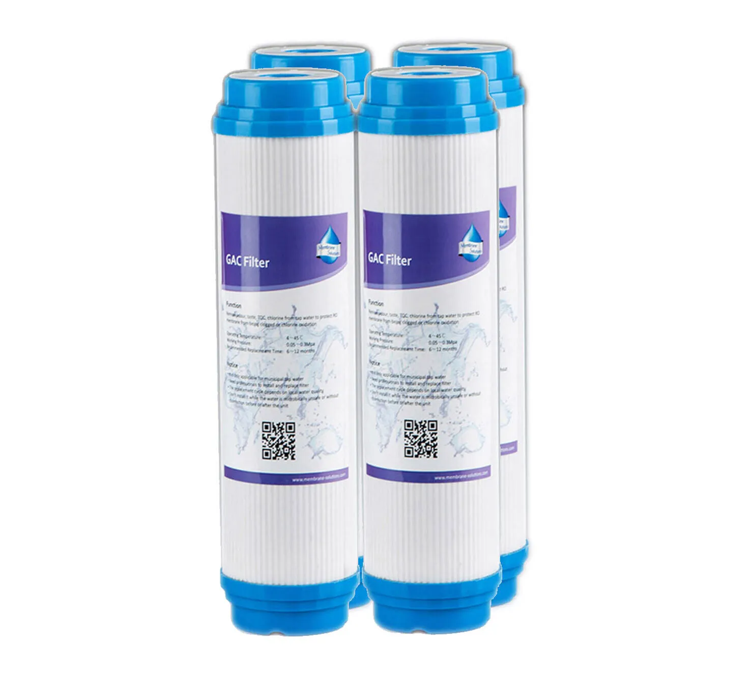 Granular Activated Carbon Water Filter Fit Any 10" Housings 5μm 10"x2.5"