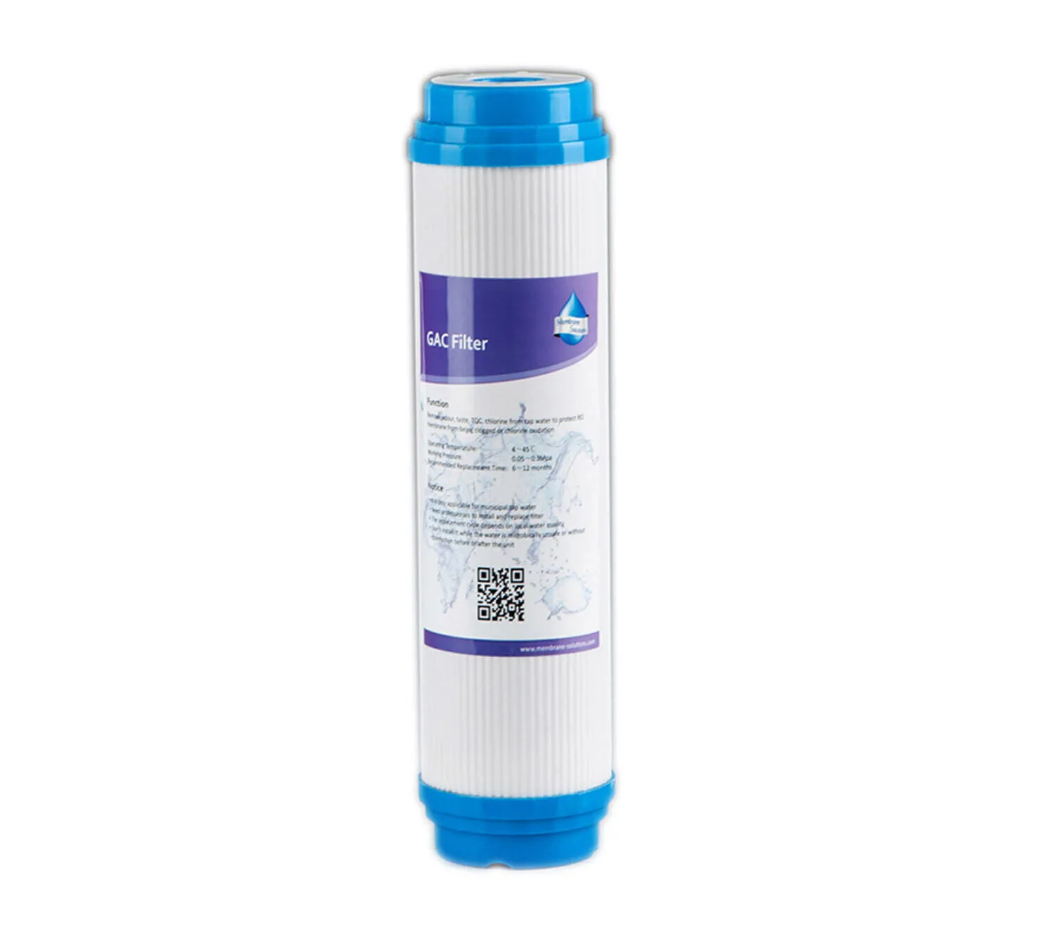 Granular Activated Carbon Water Filter Fit Any 10" Housings 5μm 10"x2.5"