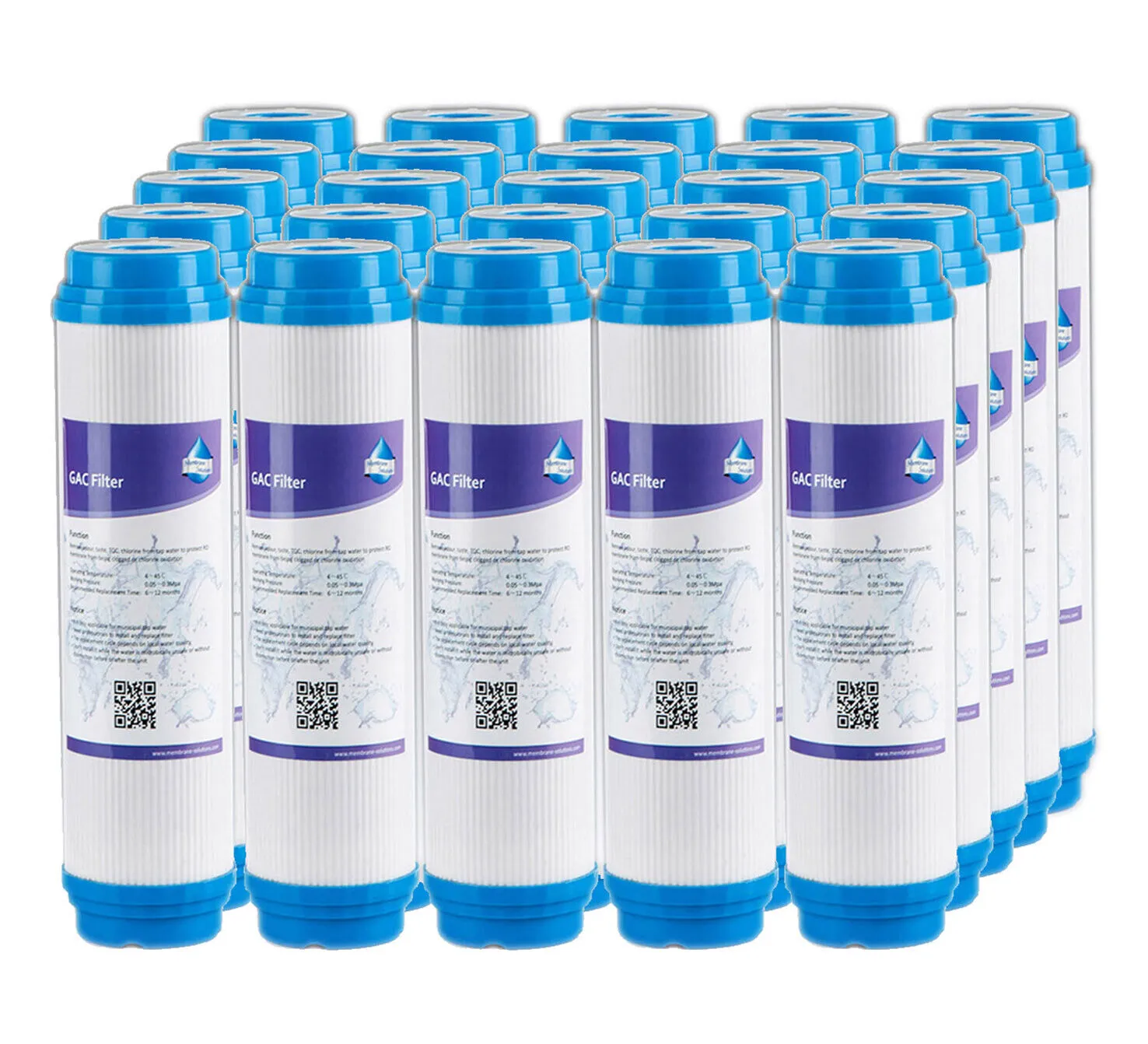 Granular Activated Carbon Water Filter Fit Any 10" Housings 5μm 10"x2.5"