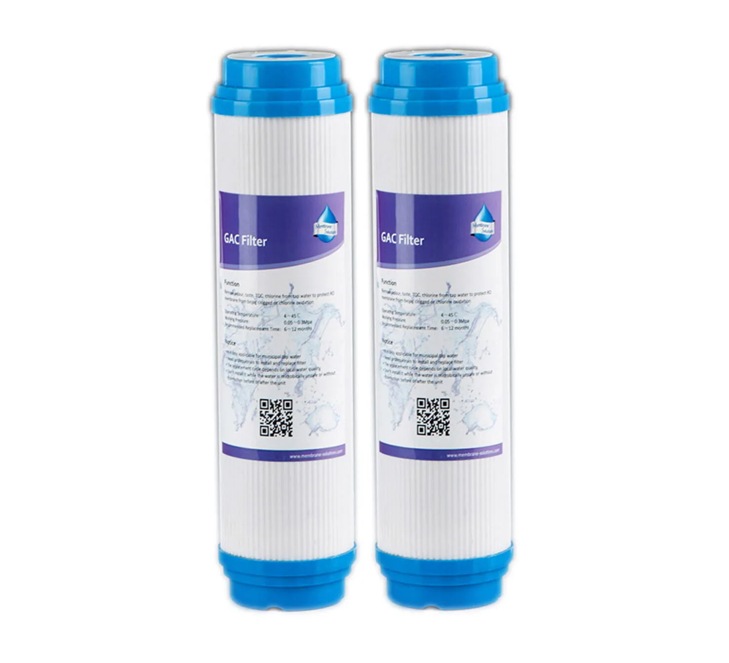 Granular Activated Carbon Water Filter Fit Any 10" Housings 5μm 10"x2.5"