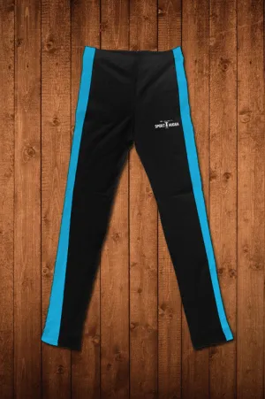 HUGGA COMPRESSION LEGGINGS - BLACK & ROYAL BLUE