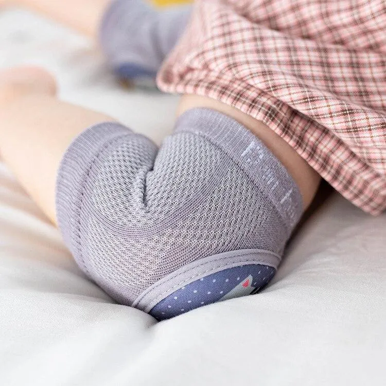 Infant Non- Slip Mesh Thin Cotton Breathable Crawling Protective  Kneepads