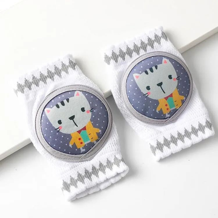 Infant Non- Slip Mesh Thin Cotton Breathable Crawling Protective  Kneepads