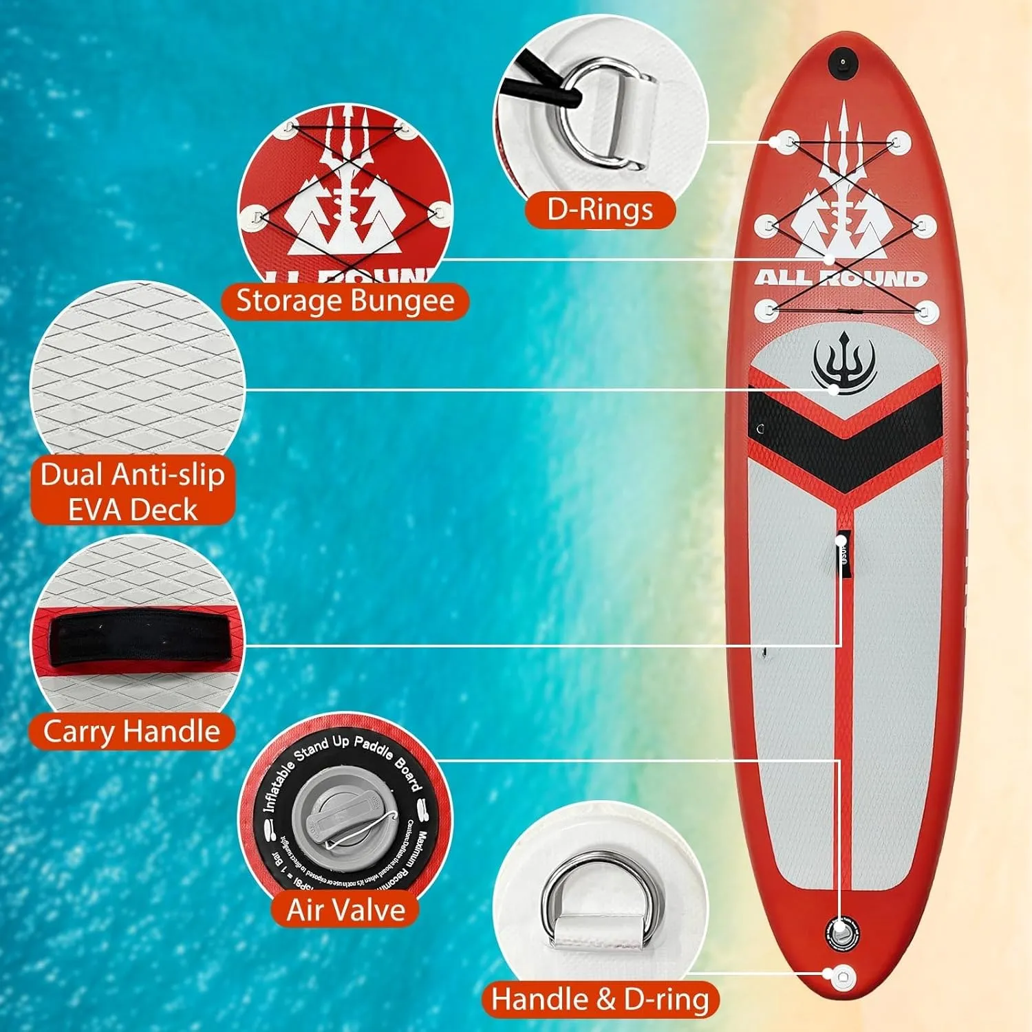 Inflatable Stand Up Paddle Board,106 x 33 Paddle Boards with Full SUP Accessories,Surfboard for Adults,Youth of All Skill Levels,Anti-Slip EVA Deck,Lightweight & Wide Stable,for Sea,Lake