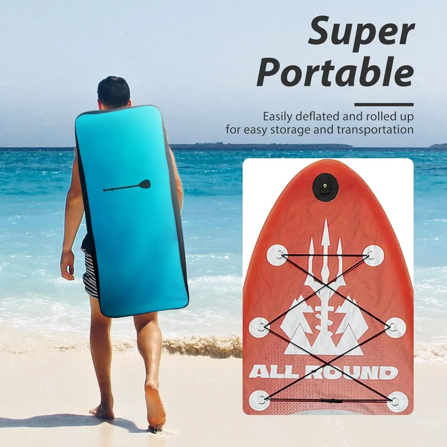 Inflatable Stand Up Paddle Board,106 x 33 Paddle Boards with Full SUP Accessories,Surfboard for Adults,Youth of All Skill Levels,Anti-Slip EVA Deck,Lightweight & Wide Stable,for Sea,Lake