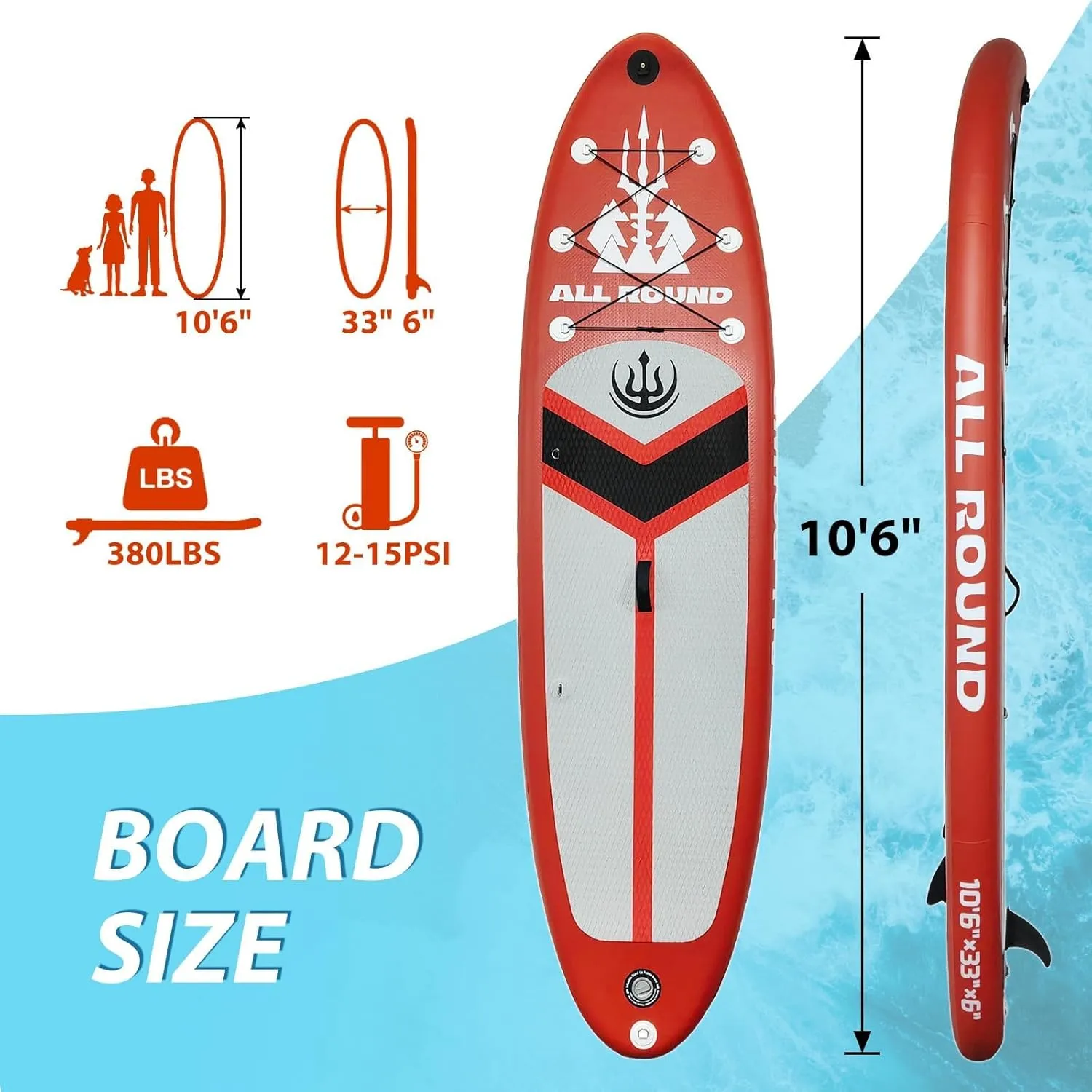 Inflatable Stand Up Paddle Board,106 x 33 Paddle Boards with Full SUP Accessories,Surfboard for Adults,Youth of All Skill Levels,Anti-Slip EVA Deck,Lightweight & Wide Stable,for Sea,Lake