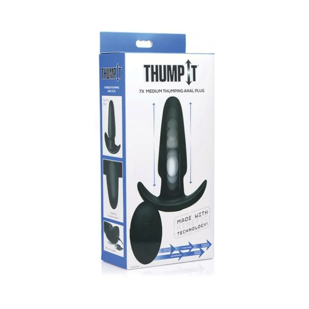 Kinetic Thumping 7X Medium Anal Plug Black Thump It!