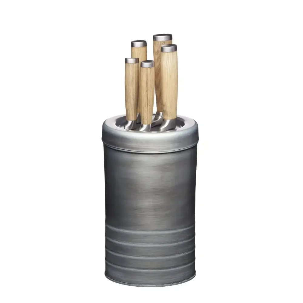 Kitchencraft Industrial Kitchen 5pce Knife Block