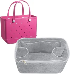Lckaey Beach Bag organizer for bogg accessories Large Organizer Storage for Bogg Bag Organizing divider insert 3018French grey-L