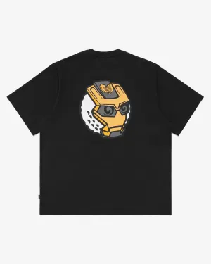 Malbon Golf MALBON X GHOSTFACE KILLAH IRON BUCKETS SHORT SLEEVE POCKET TEE - BLACK