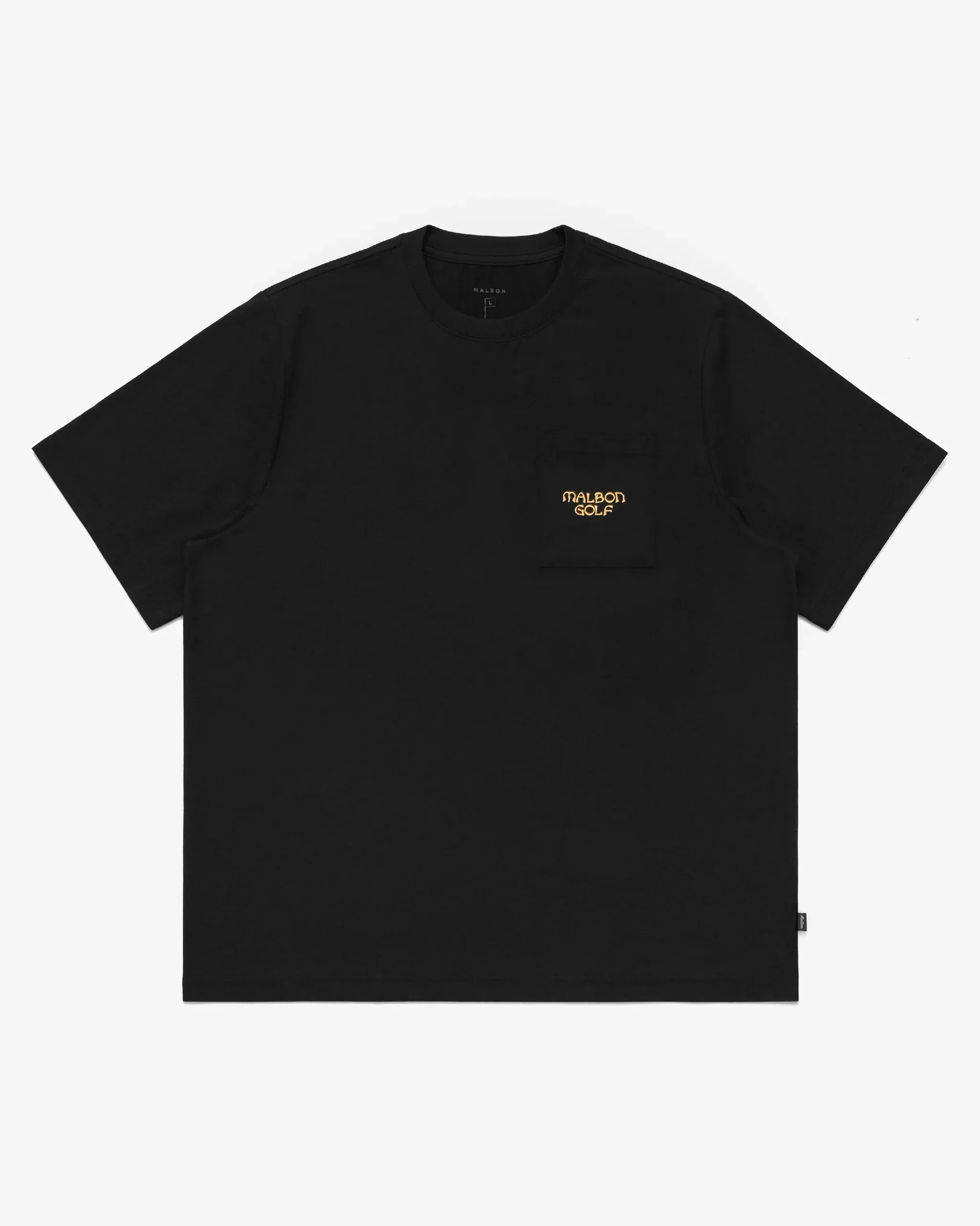 Malbon Golf MALBON X GHOSTFACE KILLAH IRON BUCKETS SHORT SLEEVE POCKET TEE - BLACK
