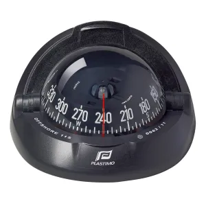OFFSHORE 115 POWERBOAT COMPASS - FLUSH MOUNT, BLACK, CONICAL
