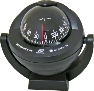 OFFSHORE 95 POWERBOAT COMPASS - BRACKET MOUNT, BLACK, CONICAL