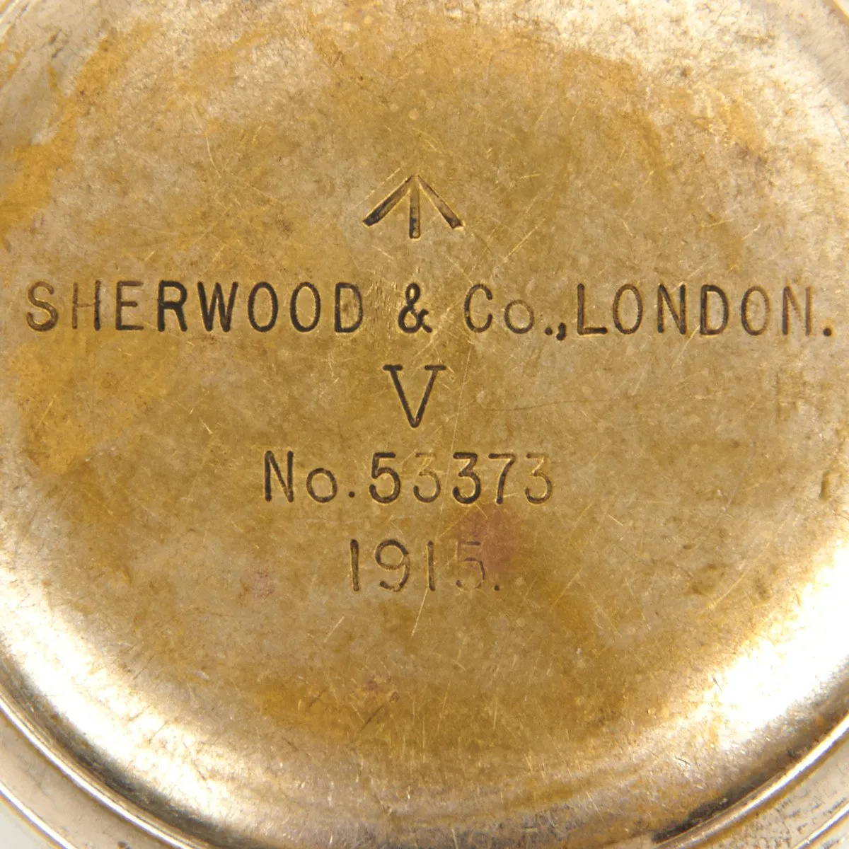 Original British WWI 1915 Sherwood & Co Army Officer Pocket Compass