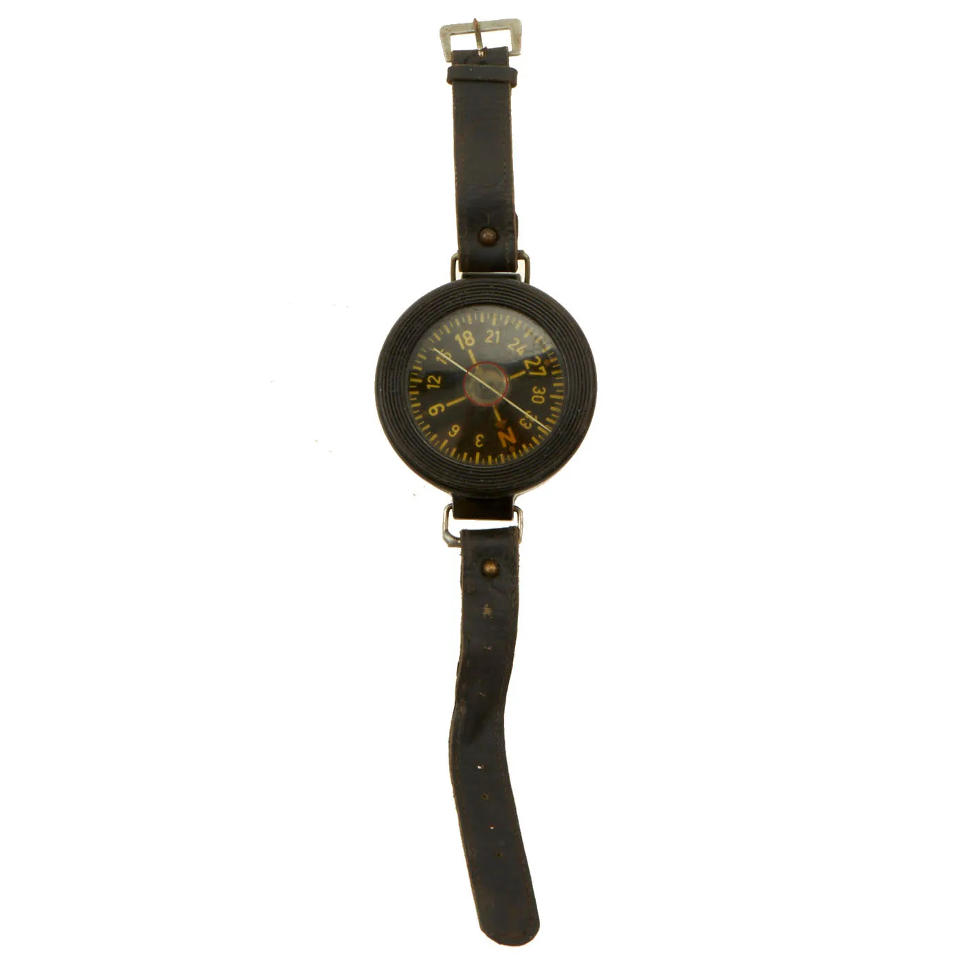Original German WWII Luftwaffe Aviator Early Model AK 39 Wrist Compass by Kadlec