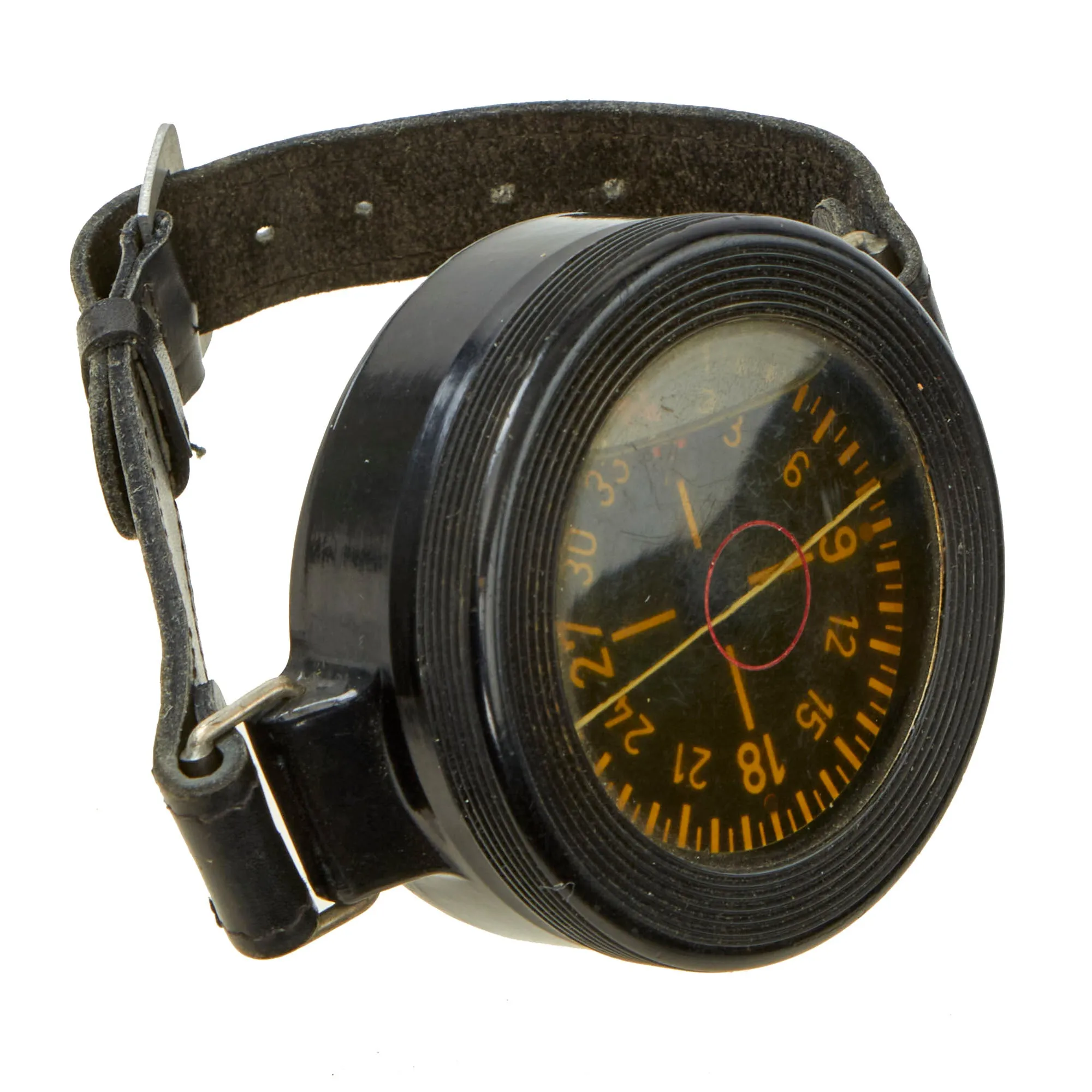 Original German WWII Luftwaffe Aviator Early Model AK 39 Wrist Compass with Armband