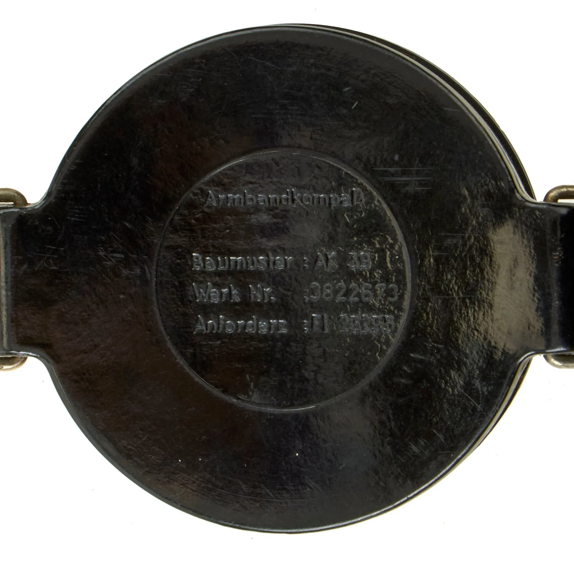 Original German WWII Luftwaffe Aviator Early Model AK 39 Wrist Compass with Armband