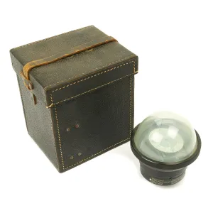 Original German WWII Luftwaffe Junkers Aircraft Compass Orterkompass Lkf 5b in Leather Case - Dated 1938