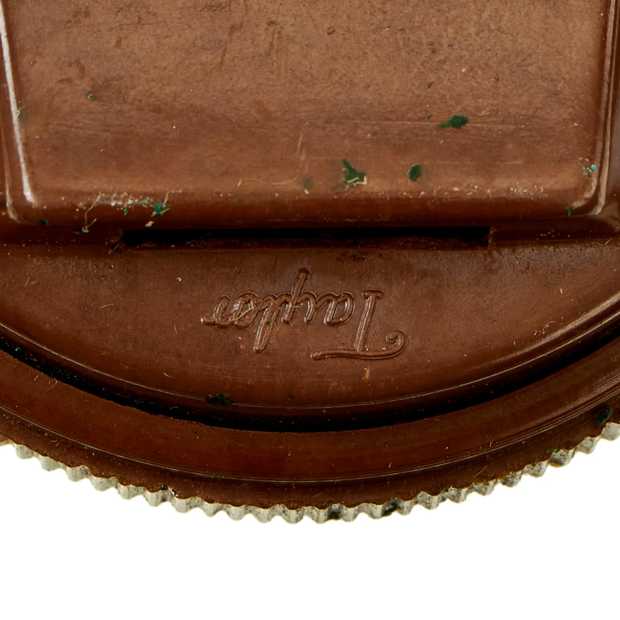 Original U.S. WWII Unissued Paratrooper Liquid Filled Wrist Compass by Taylor with Leather Wrist Band and Original Box